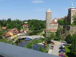 Bautzen Blick von der Friedendsbruecke